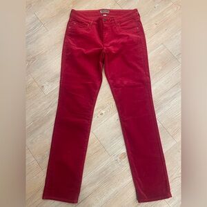 EUC Kut from the Kloth Catherine Women's Red corduroy Straight Leg Jeans